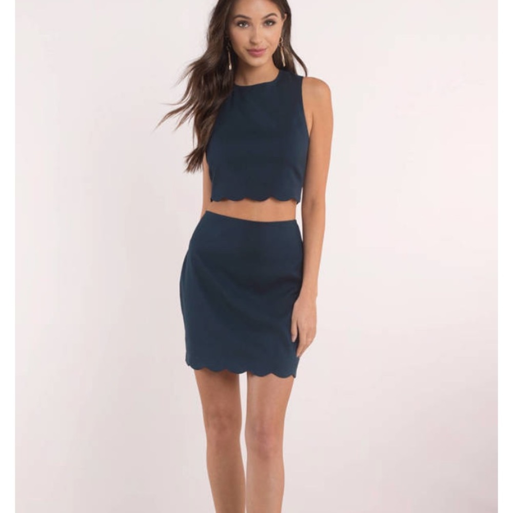 TOBI Getting Wavy Teal Bodycon Set